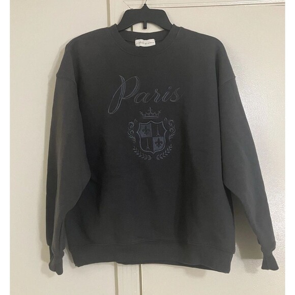 NWT Women's State of Mine Paris Crewneck Pullover Sweatshirt Medium M - Picture 3 of 10